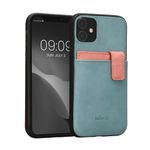 Laptop, Telefoane si Tablete - Telefoane mobile si accesorii - Accesorii Telefoane - Huse telefoane - Husa tip portofel Kalibri pentru iPhone 11, buzunar card, piele ecologica, TPU, verde, roz - Infinity.ro