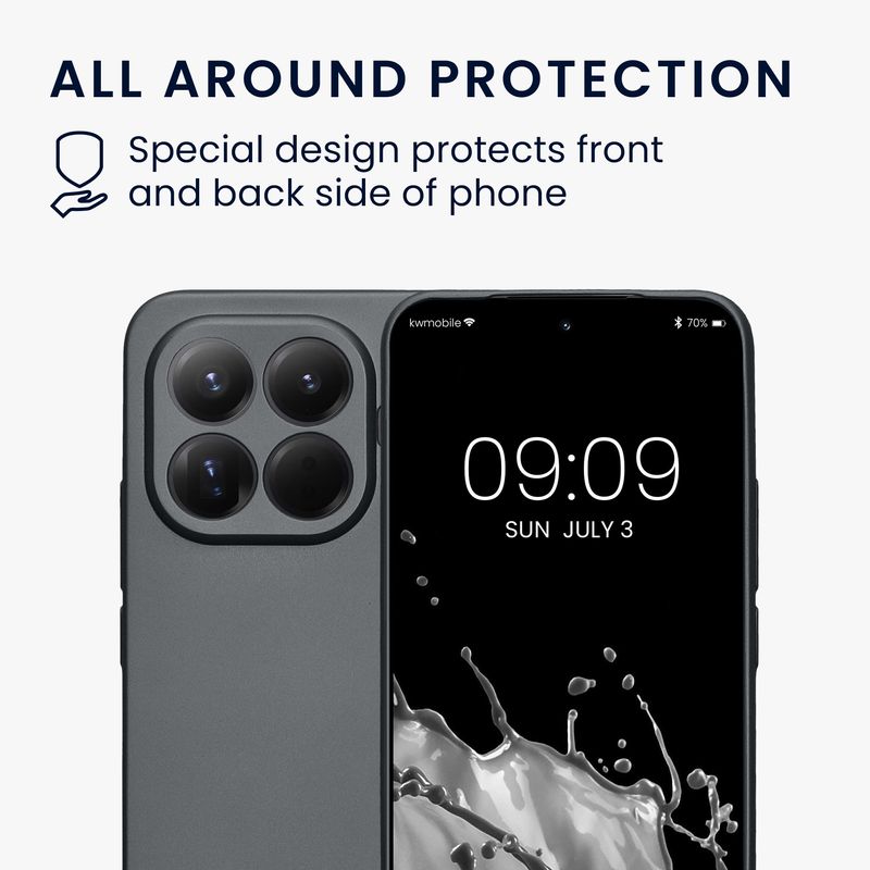Laptop, Telefoane si Tablete - Telefoane mobile si accesorii - Accesorii Telefoane - Huse telefoane - Husa Kwmobile pentru Xiaomi 15T Pro, anti-alunecare, protectie la zgarieturi, silicon, gri - Infinity.ro