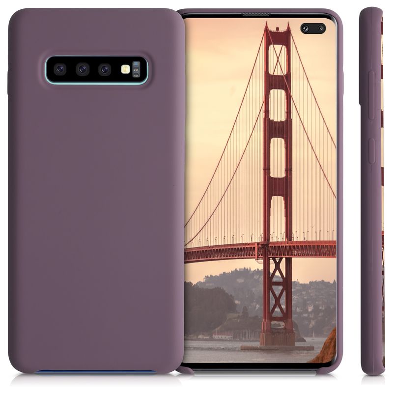 Laptop, Telefoane si Tablete - Telefoane mobile si accesorii - Accesorii Telefoane - Huse telefoane - Husa Kwmobile pentru Samsung Galaxy S10 Plus/S10+, incarcare wireless, silicon, mov - Infinity.ro