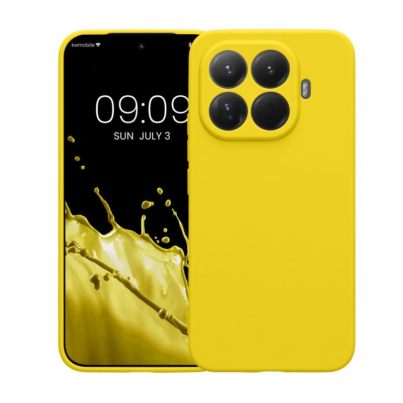 Laptop, Telefoane si Tablete - Telefoane mobile si accesorii - Accesorii Telefoane - Huse telefoane - Husa Kwmobile pentru Xiaomi 15T Pro, anti-alunecare, silicon, galben - Infinity.ro