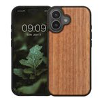 Laptop, Telefoane si Tablete - Telefoane mobile si accesorii - Accesorii Telefoane - Huse telefoane - Husa tip bumper Kwmobile pentru iPhone 17, protectie la socuri, lemn, TPU, multicolor - Infinity.ro