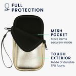Laptop, Telefoane si Tablete - Telefoane mobile si accesorii - Accesorii Telefoane - Huse telefoane - Husa tip holster Kwmobile, anti-alunecare, protectie la praf, neopren, auriu - Infinity.ro