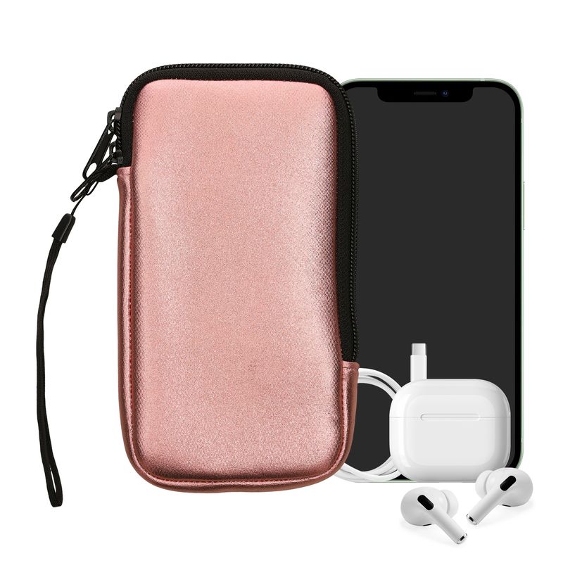 Laptop, Telefoane si Tablete - Telefoane mobile si accesorii - Accesorii Telefoane - Huse telefoane - Husa tip holster Kwmobile, protectie la zgarieturi, neopren, auriu - Infinity.ro