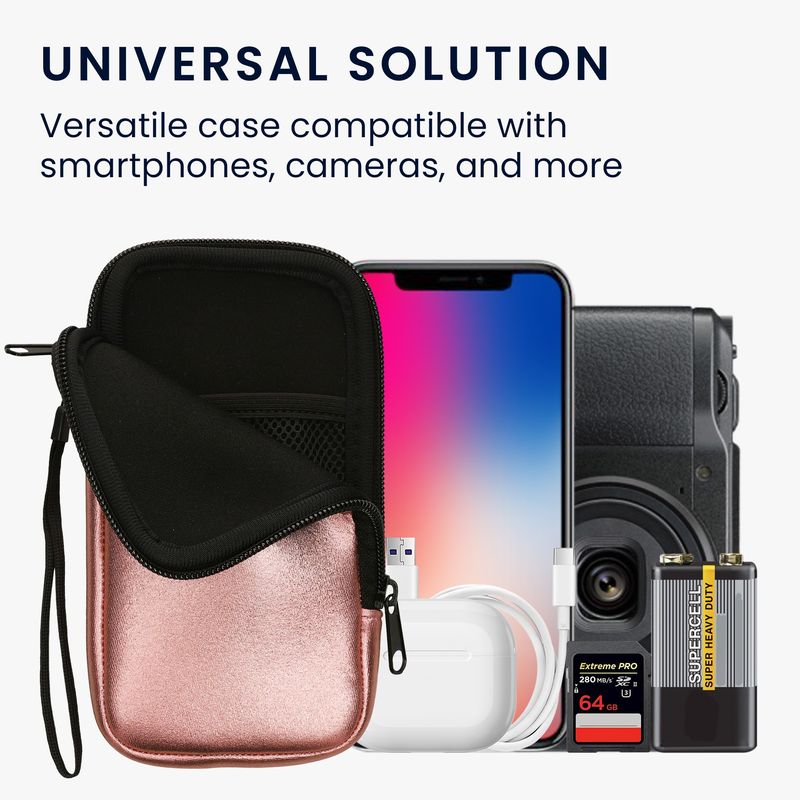 Laptop, Telefoane si Tablete - Telefoane mobile si accesorii - Accesorii Telefoane - Huse telefoane - Husa tip holster Kwmobile, protectie la zgarieturi, neopren, auriu - Infinity.ro