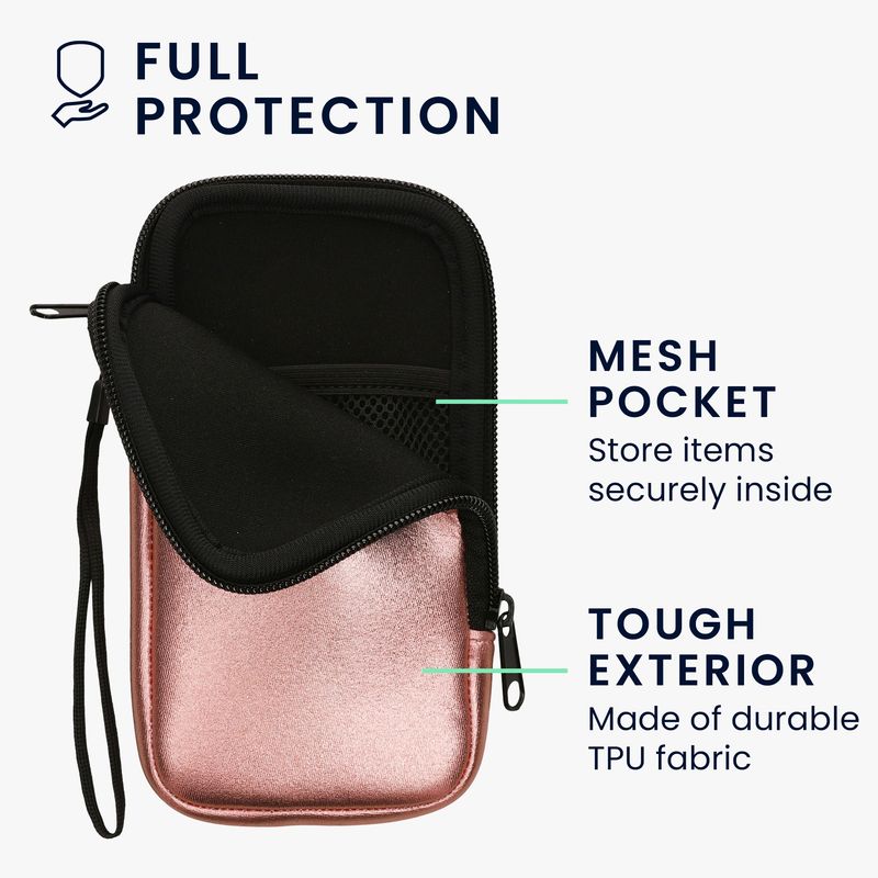 Laptop, Telefoane si Tablete - Telefoane mobile si accesorii - Accesorii Telefoane - Huse telefoane - Husa tip holster Kwmobile, protectie la zgarieturi, neopren, auriu - Infinity.ro