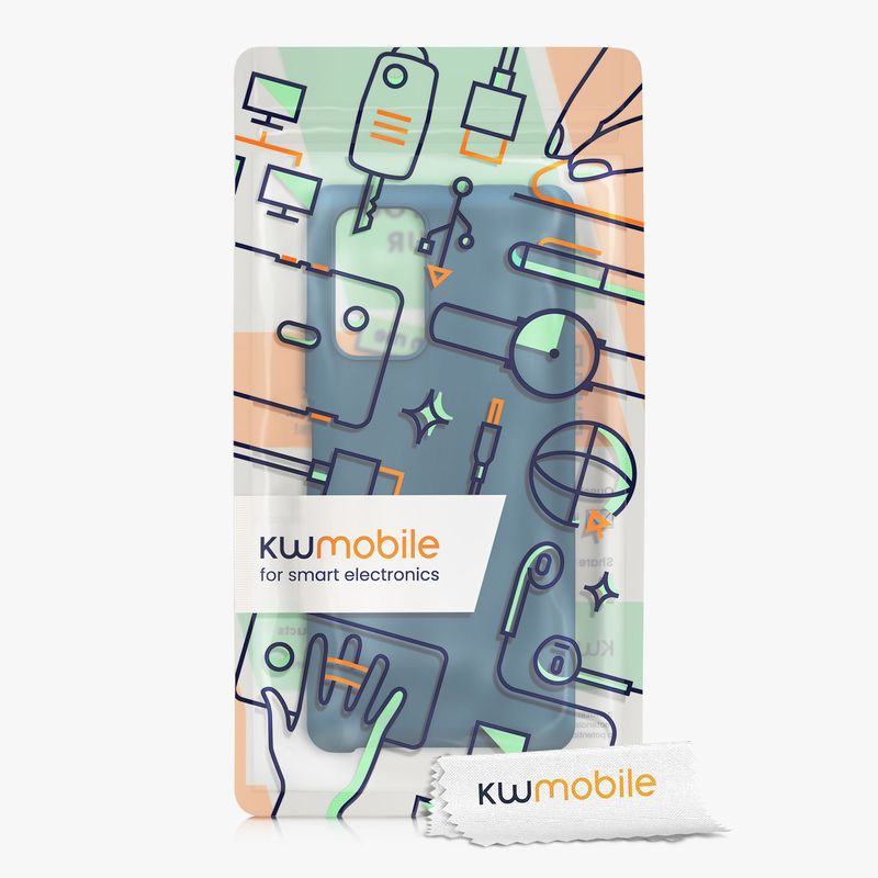 Laptop, Telefoane si Tablete - Telefoane mobile si accesorii - Accesorii Telefoane - Huse telefoane - Husa Kwmobile pentru Xiaomi Redmi Note 10 Pro, incarcare wireless, silicon, albastru - Infinity.ro
