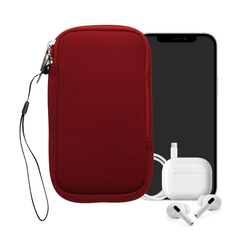 Laptop, Telefoane si Tablete - Telefoane mobile si accesorii - Accesorii Telefoane - Huse telefoane - Husa universala tip holster Kwmobile, anti-alunecare, protectie la zgarieturi, neopren, rosu - Infinity.ro