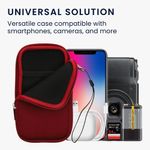 Laptop, Telefoane si Tablete - Telefoane mobile si accesorii - Accesorii Telefoane - Huse telefoane - Husa universala tip holster Kwmobile, anti-alunecare, protectie la zgarieturi, neopren, rosu - Infinity.ro