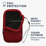 Laptop, Telefoane si Tablete - Telefoane mobile si accesorii - Accesorii Telefoane - Huse telefoane - Husa universala tip holster Kwmobile, anti-alunecare, protectie la zgarieturi, neopren, rosu - Infinity.ro