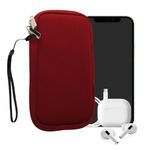 Laptop, Telefoane si Tablete - Telefoane mobile si accesorii - Accesorii Telefoane - Huse telefoane - Husa universala tip holster Kwmobile, anti-alunecare, protectie la zgarieturi, neopren, rosu - Infinity.ro