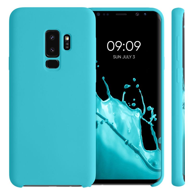 Laptop, Telefoane si Tablete - Telefoane mobile si accesorii - Accesorii Telefoane - Huse telefoane - Husa Kwmobile pentru Samsung Galaxy S9 Plus/S9+ DUOS, incarcare wireless, anti-alunecare, silicon, albastru - Infinity.ro