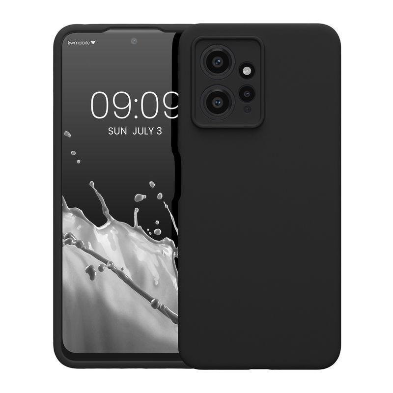 Laptop, Telefoane si Tablete - Telefoane mobile si accesorii - Accesorii Telefoane - Huse telefoane - Husa Kwmobile pentru Xiaomi Redmi Note 12 (4G), anti-alunecare, silicon, negru - Infinity.ro
