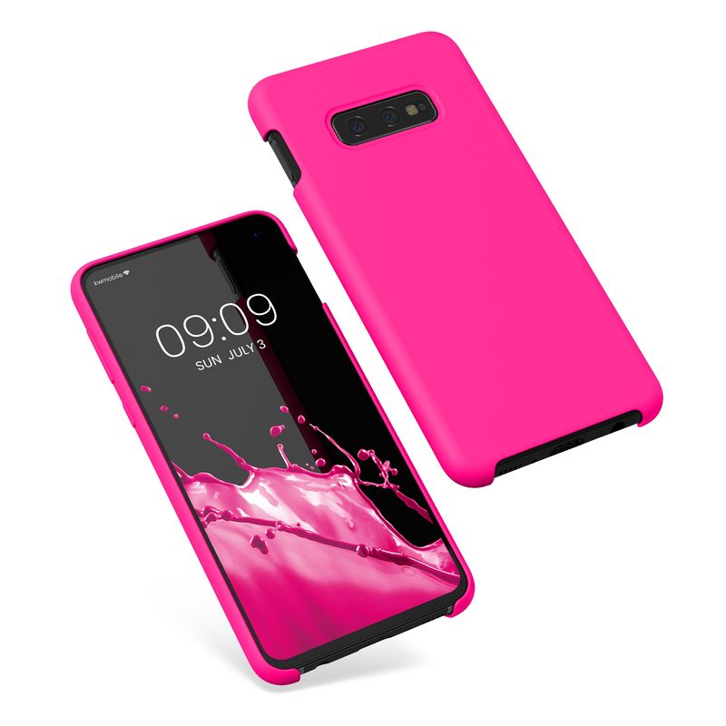 Laptop, Telefoane si Tablete - Telefoane mobile si accesorii - Accesorii Telefoane - Huse telefoane - Husa Kwmobile pentru Samsung Galaxy S10e, incarcare wireless, silicon, roz neon - Infinity.ro