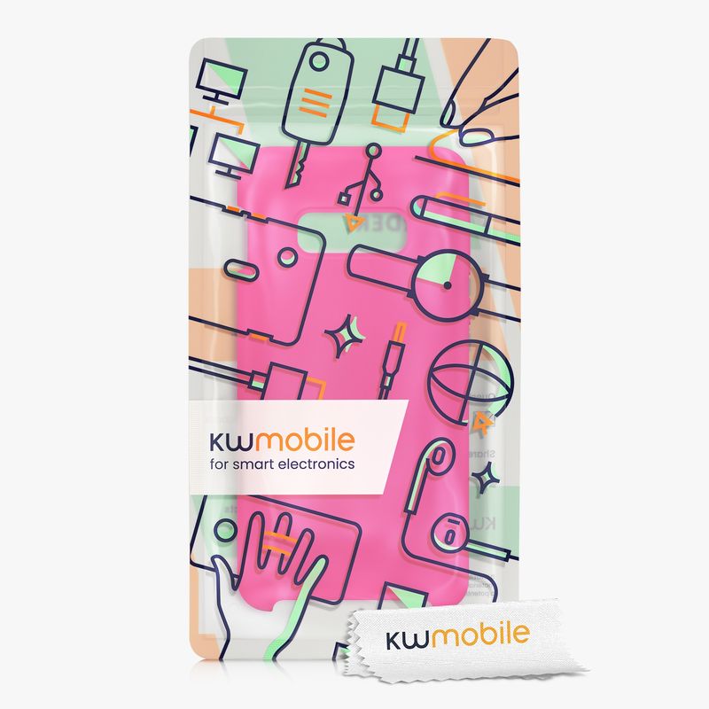 Laptop, Telefoane si Tablete - Telefoane mobile si accesorii - Accesorii Telefoane - Huse telefoane - Husa Kwmobile pentru Samsung Galaxy S10e, incarcare wireless, silicon, roz neon - Infinity.ro