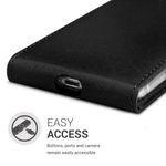 Laptop, Telefoane si Tablete - Telefoane mobile si accesorii - Accesorii Telefoane - Huse telefoane - Husa tip flip Kwmobile pentru iPhone SE3/SE2/SE (2022)/SE (2020), inchidere magnetica, piele ecologica, negru - Infinity.ro