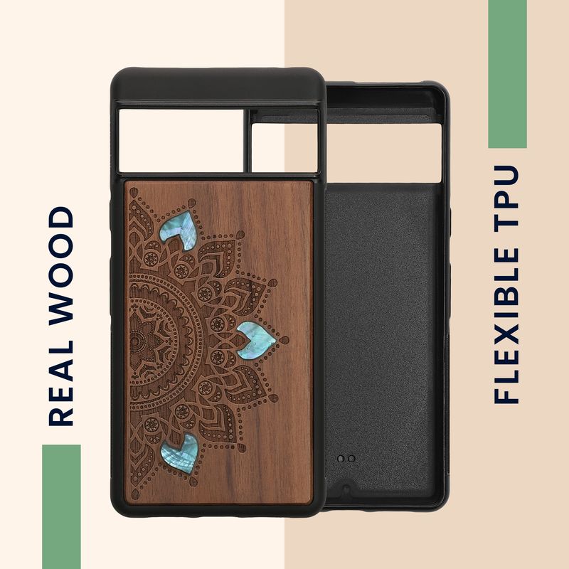 Laptop, Telefoane si Tablete - Telefoane mobile si accesorii - Accesorii Telefoane - Huse telefoane - Husa tip bumper Kwmobile pentru Google Pixel 7, anti-alunecare, protectie la socuri, lemn, TPU, maro - Infinity.ro