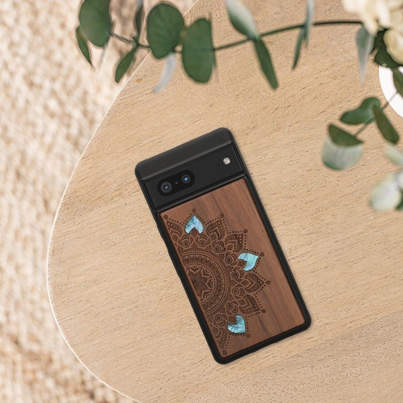Laptop, Telefoane si Tablete - Telefoane mobile si accesorii - Accesorii Telefoane - Huse telefoane - Husa tip bumper Kwmobile pentru Google Pixel 7, anti-alunecare, protectie la socuri, lemn, TPU, maro - Infinity.ro