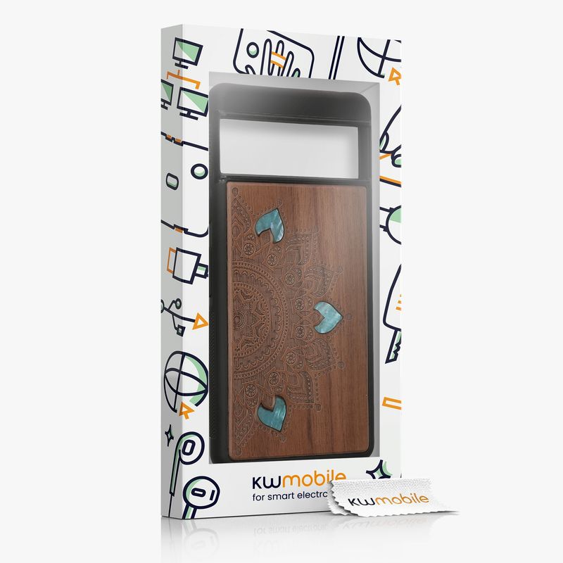 Laptop, Telefoane si Tablete - Telefoane mobile si accesorii - Accesorii Telefoane - Huse telefoane - Husa tip bumper Kwmobile pentru Google Pixel 7, anti-alunecare, protectie la socuri, lemn, TPU, maro - Infinity.ro