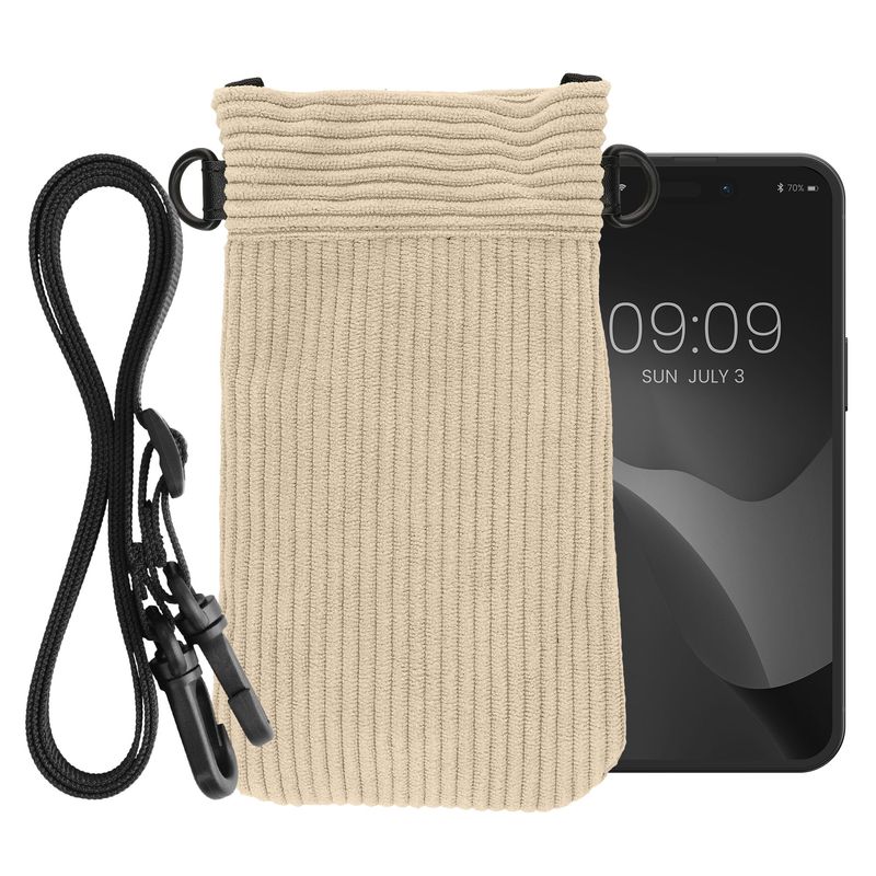 Laptop, Telefoane si Tablete - Telefoane mobile si accesorii - Accesorii Telefoane - Huse telefoane - Husa tip holster Kwmobile, inchidere magnetica, microfibra, bej - Infinity.ro