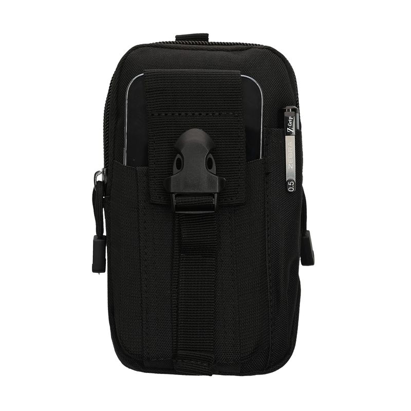 Laptop, Telefoane si Tablete - Telefoane mobile si accesorii - Accesorii Telefoane - Huse telefoane - Husa tip holster Kwmobile, inchidere cu fermoar, textil, negru - Infinity.ro