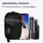 Laptop, Telefoane si Tablete - Telefoane mobile si accesorii - Accesorii Telefoane - Huse telefoane - Husa tip holster Kwmobile, inchidere cu fermoar, textil, negru - Infinity.ro