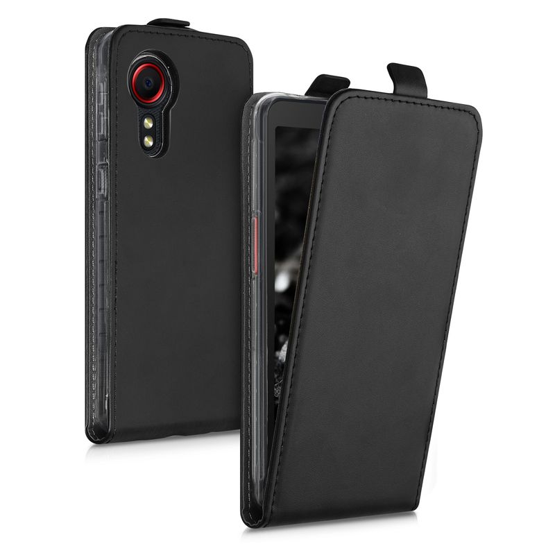 Laptop, Telefoane si Tablete - Telefoane mobile si accesorii - Accesorii Telefoane - Huse telefoane - Husa tip flip Kwmobile pentru Samsung Galaxy Xcover 5, inchidere magnetica, piele ecologica, negru - Infinity.ro