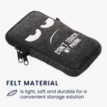 Laptop, Telefoane si Tablete - Telefoane mobile si accesorii - Accesorii Telefoane - Huse telefoane - Husa Kwmobile, protectie la zgarieturi, protectie la praf, inchidere cu fermoar, fetru, alb, gri - Infinity.ro