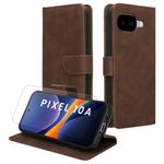 Laptop, Telefoane si Tablete - Telefoane mobile si accesorii - Accesorii Telefoane - Huse telefoane - Husa tip portofel Kwmobile pentru Google Pixel 10a, inchidere magnetica, piele ecologica, maro - Infinity.ro