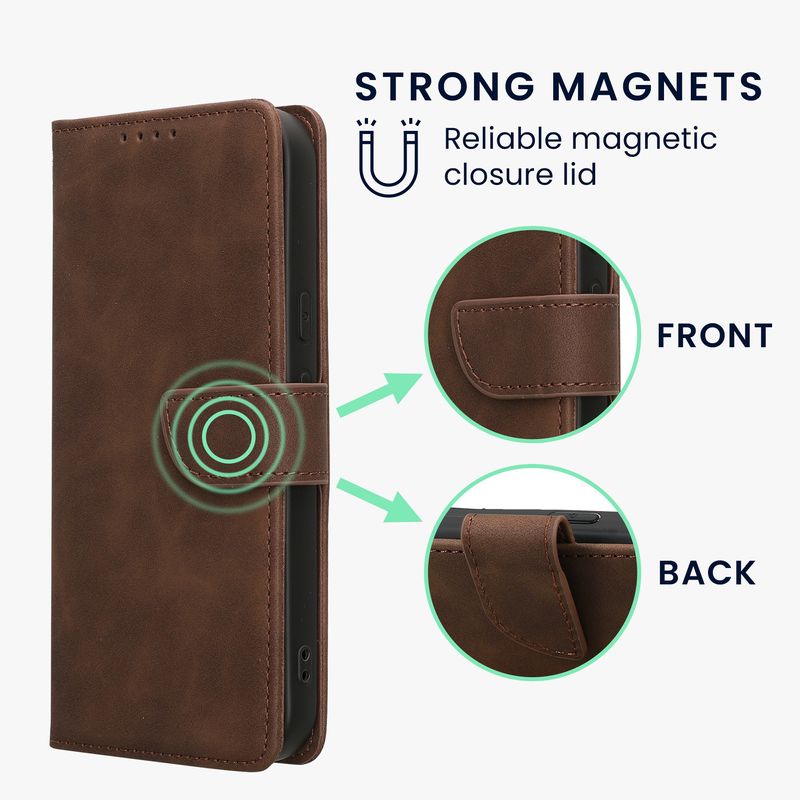 Laptop, Telefoane si Tablete - Telefoane mobile si accesorii - Accesorii Telefoane - Huse telefoane - Husa tip portofel Kwmobile pentru Google Pixel 10a, inchidere magnetica, piele ecologica, maro - Infinity.ro