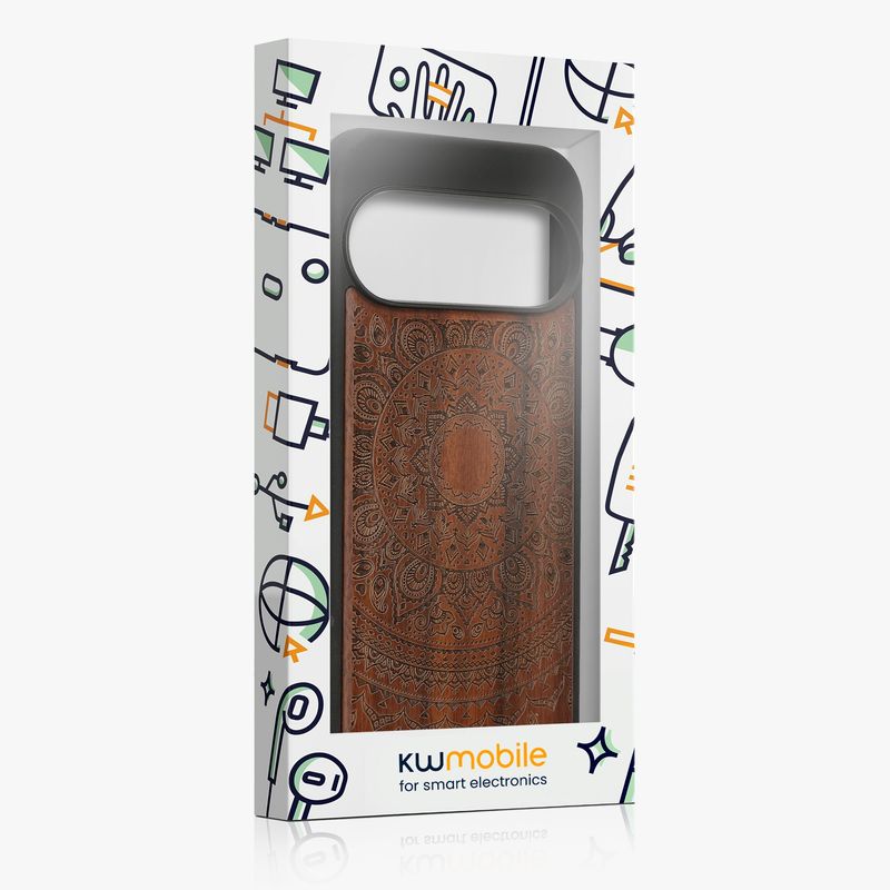 Laptop, Telefoane si Tablete - Telefoane mobile si accesorii - Accesorii Telefoane - Huse telefoane - Husa tip bumper Kwmobile pentru Google Pixel 10/Pixel 10 Pro, anti-alunecare, protectie la zgarieturi, lemn, TPU, maro - Infinity.ro