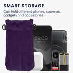 Laptop, Telefoane si Tablete - Telefoane mobile si accesorii - Accesorii Telefoane - Huse telefoane - Husa tip holster Kwmobile, inchidere magnetica, microfibra, mov - Infinity.ro