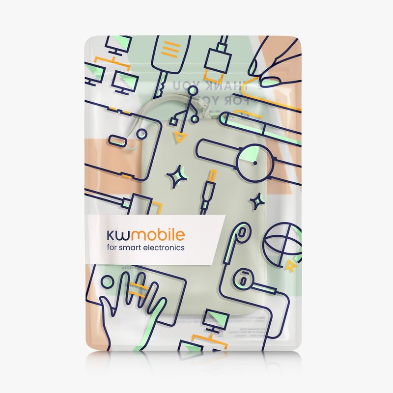 Laptop, Telefoane si Tablete - Telefoane mobile si accesorii - Accesorii Telefoane - Huse telefoane - Husa universala tip holster Kwmobile, buzunar card, curea de mana, rezistenta la apa, silicon, verde - Infinity.ro