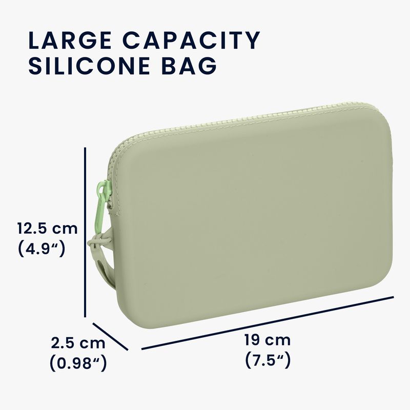 Laptop, Telefoane si Tablete - Telefoane mobile si accesorii - Accesorii Telefoane - Huse telefoane - Husa universala tip holster Kwmobile, buzunar card, curea de mana, rezistenta la apa, silicon, verde - Infinity.ro