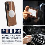 Laptop, Telefoane si Tablete - Telefoane mobile si accesorii - Accesorii Telefoane - Huse telefoane - Husa Kwmobile pentru Samsung Galaxy S25, compatibilitate MagSafe, lemn, TPU, maro - Infinity.ro