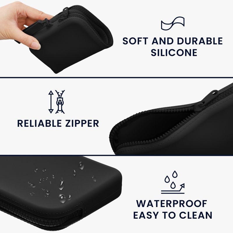 Laptop, Telefoane si Tablete - Telefoane mobile si accesorii - Accesorii Telefoane - Huse telefoane - Husa universala tip holster Kwmobile, buzunar card, curea de mana, rezistenta la apa, silicon, bej - Infinity.ro