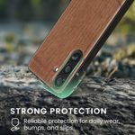 Laptop, Telefoane si Tablete - Telefoane mobile si accesorii - Accesorii Telefoane - Huse telefoane - Husa Kwmobile pentru Samsung Galaxy S25, compatibilitate MagSafe, lemn, TPU, maro - Infinity.ro