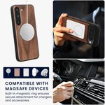 Laptop, Telefoane si Tablete - Telefoane mobile si accesorii - Accesorii Telefoane - Huse telefoane - Husa Kwmobile pentru Samsung Galaxy S23, compatibilitate MagSafe, lemn, TPU, maro - Infinity.ro