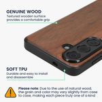 Laptop, Telefoane si Tablete - Telefoane mobile si accesorii - Accesorii Telefoane - Huse telefoane - Husa Kwmobile pentru Samsung Galaxy S26, compatibilitate MagSafe, lemn, TPU, maro - Infinity.ro