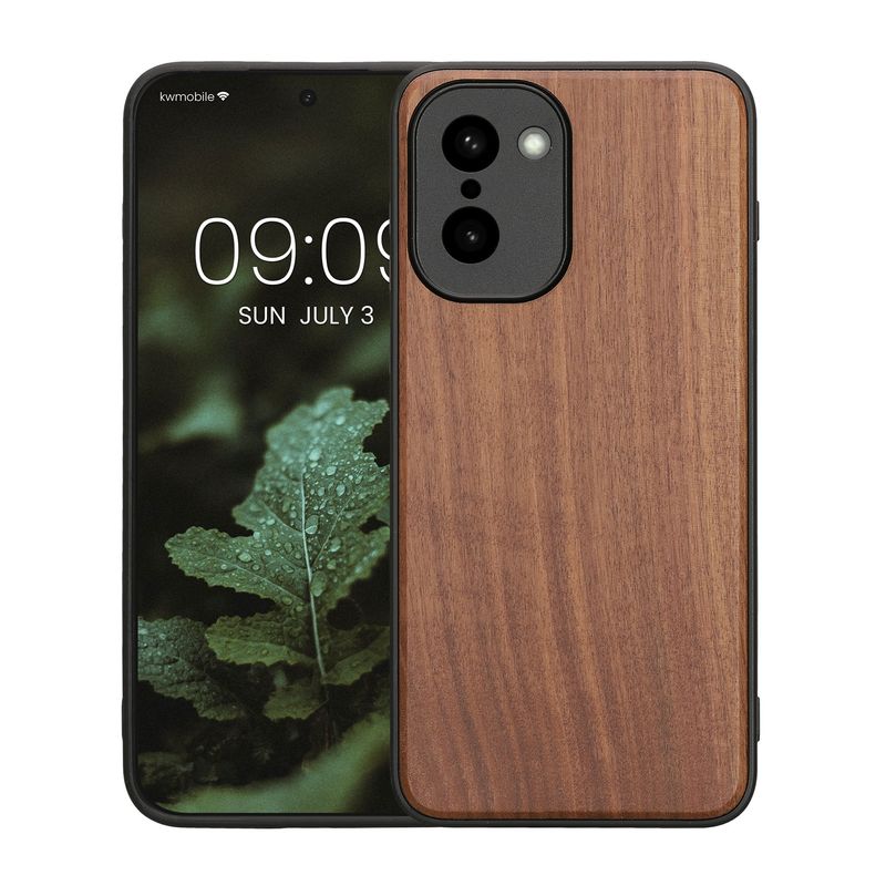 Laptop, Telefoane si Tablete - Telefoane mobile si accesorii - Accesorii Telefoane - Huse telefoane - Husa tip bumper Kwmobile pentru OnePlus 15R, anti-alunecare, lemn, TPU, maro - Infinity.ro