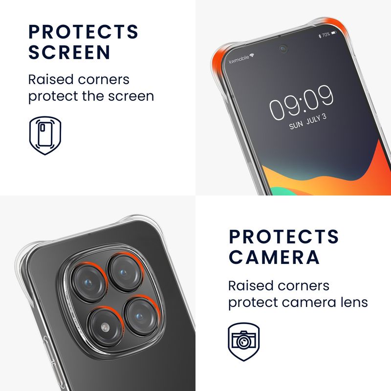 Laptop, Telefoane si Tablete - Telefoane mobile si accesorii - Accesorii Telefoane - Huse telefoane - Husa Kwmobile pentru Xiaomi Redmi Note 15 Pro 4G, protectie la socuri, protectie la zgarieturi, TPU, transparent, negru - Infinity.ro