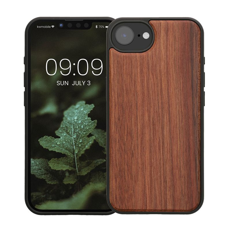 Laptop, Telefoane si Tablete - Telefoane mobile si accesorii - Accesorii Telefoane - Huse telefoane - Husa tip bumper Kwmobile pentru iPhone 17e/16e, anti-alunecare, lemn, TPU, multicolor - Infinity.ro
