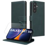 Laptop, Telefoane si Tablete - Telefoane mobile si accesorii - Accesorii Telefoane - Huse telefoane - Husa tip portofel Kwmobile pentru Samsung Galaxy A57 5G, inchidere magnetica, buzunar card, piele ecologica, albastru - Infinity.ro