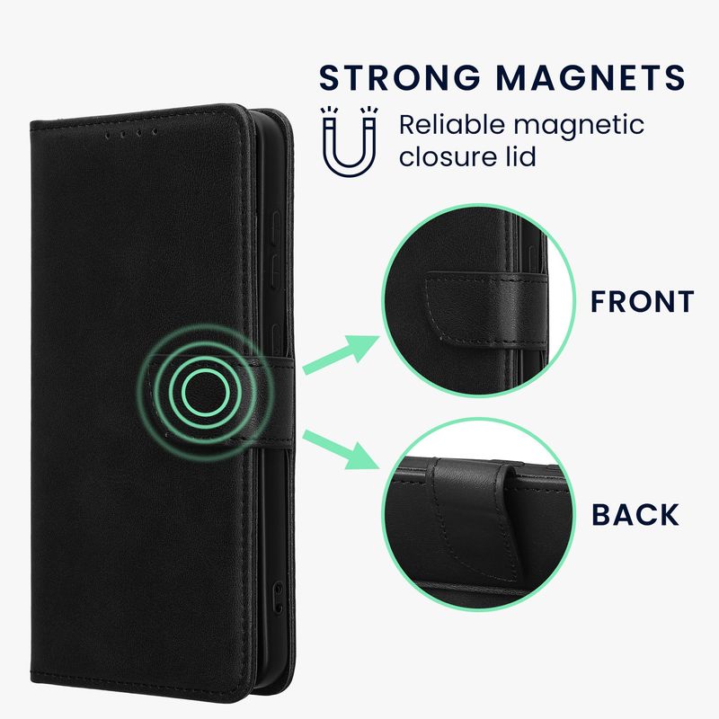 Laptop, Telefoane si Tablete - Telefoane mobile si accesorii - Accesorii Telefoane - Huse telefoane - Husa tip portofel Kwmobile pentru Samsung Galaxy S26 Plus, inchidere magnetica, buzunar card, piele ecologica, negru - Infinity.ro