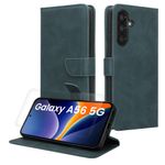Laptop, Telefoane si Tablete - Telefoane mobile si accesorii - Accesorii Telefoane - Huse telefoane - Husa tip portofel Kwmobile pentru Samsung Galaxy A56 5G, inchidere magnetica, buzunar card, piele ecologica, albastru - Infinity.ro