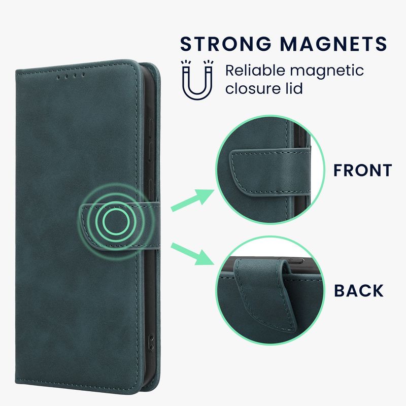 Laptop, Telefoane si Tablete - Telefoane mobile si accesorii - Accesorii Telefoane - Huse telefoane - Husa tip portofel Kwmobile pentru Samsung Galaxy A56 5G, inchidere magnetica, buzunar card, piele ecologica, albastru - Infinity.ro