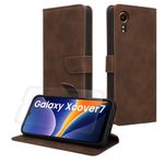 Laptop, Telefoane si Tablete - Telefoane mobile si accesorii - Accesorii Telefoane - Huse telefoane - Husa tip portofel Kwmobile pentru Samsung Galaxy Xcover7, inchidere magnetica, piele ecologica, maro - Infinity.ro