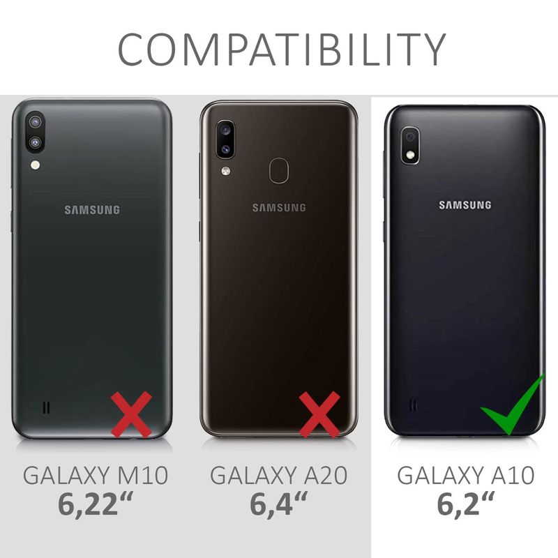 Laptop, Telefoane si Tablete - Telefoane mobile si accesorii - Accesorii Telefoane - Huse telefoane - Husa tip portofel Kwmobile pentru Samsung Galaxy A10, inchidere magnetica, buzunar card, piele ecologica, multicolor - Infinity.ro