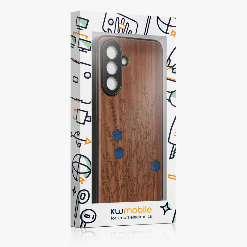 Laptop, Telefoane si Tablete - Telefoane mobile si accesorii - Accesorii Telefoane - Huse telefoane - Husa tip bumper Kwmobile pentru Samsung Galaxy A57 5G, anti-alunecare, protectie la zgarieturi, lemn, TPU, maro - Infinity.ro