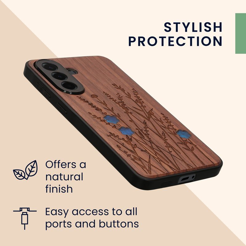 Laptop, Telefoane si Tablete - Telefoane mobile si accesorii - Accesorii Telefoane - Huse telefoane - Husa tip bumper Kwmobile pentru Samsung Galaxy A57 5G, anti-alunecare, protectie la zgarieturi, lemn, TPU, maro - Infinity.ro