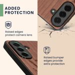 Laptop, Telefoane si Tablete - Telefoane mobile si accesorii - Accesorii Telefoane - Huse telefoane - Husa tip bumper Kwmobile pentru Samsung Galaxy A57 5G, anti-alunecare, protectie la zgarieturi, lemn, TPU, maro - Infinity.ro